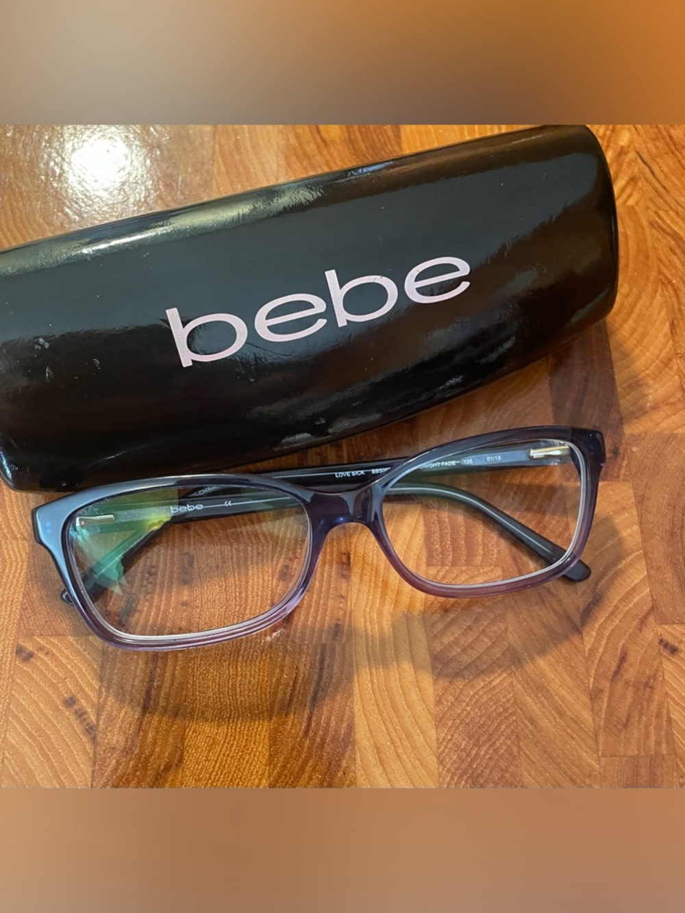 Bebe Women's Eyeglasses Frames. Dark Purple. Midnight Fade. Love Sick
